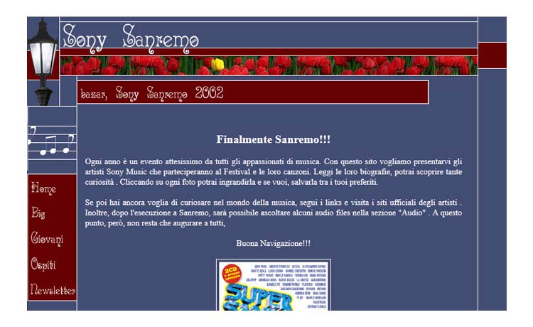Sanremo internal page
